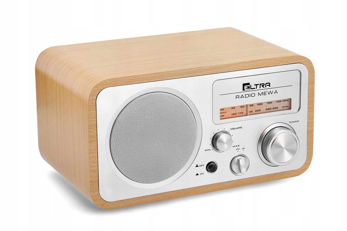Radio Eltra Seagull FM/LW light silver retro wood Brand Eltra