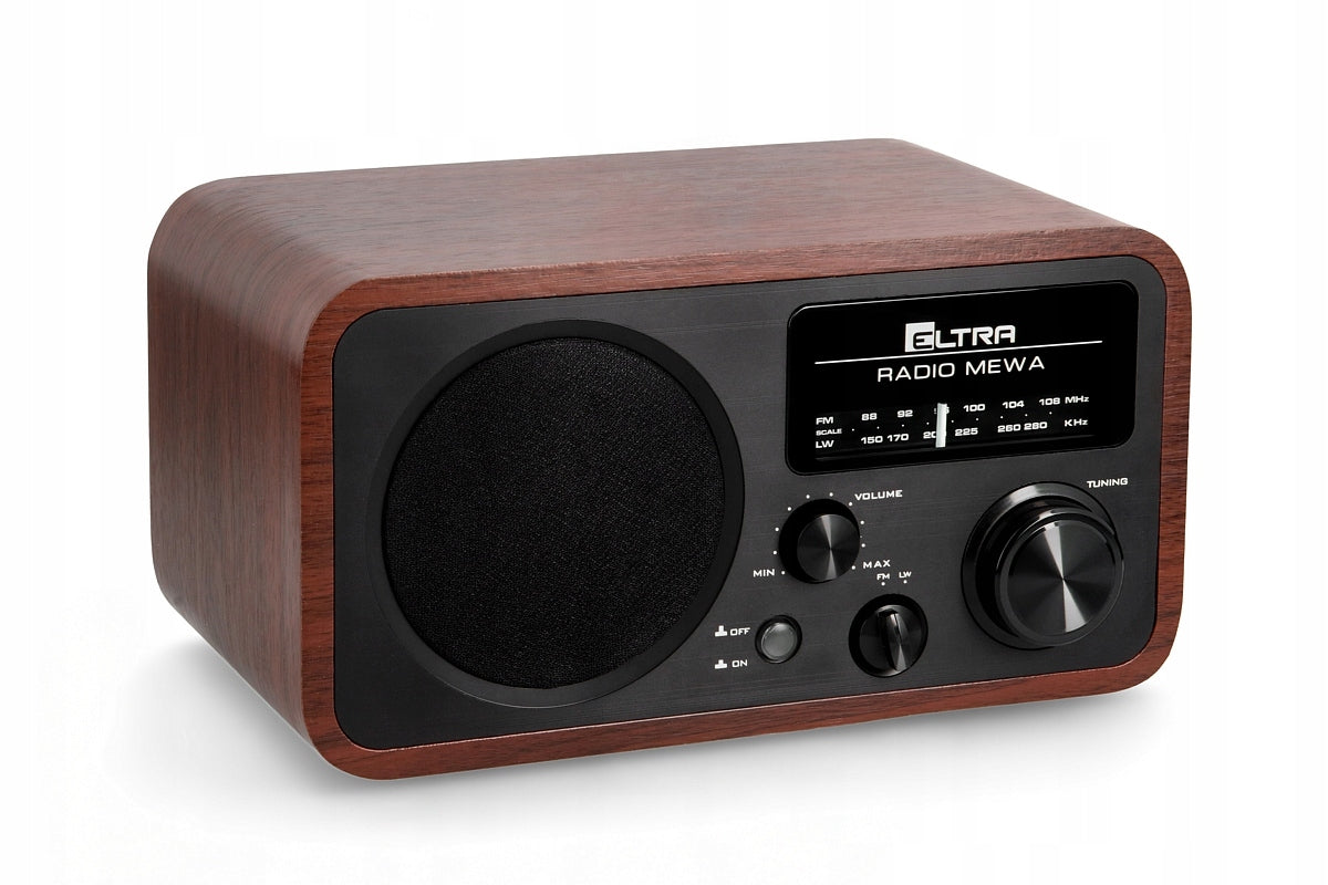 Radio Eltra Seagull wood brown,black Polish retro kitchen office Brand Eltra
