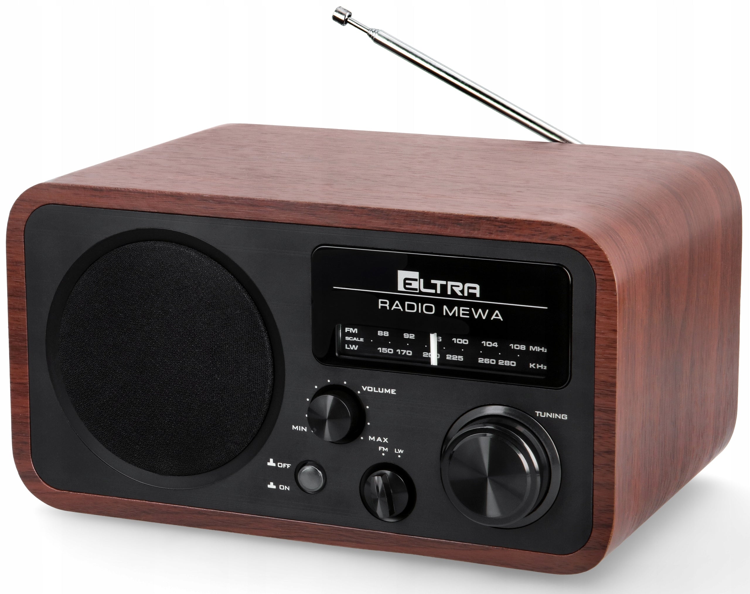 Radio Eltra Seagull wood brown,black Polish retro kitchen office