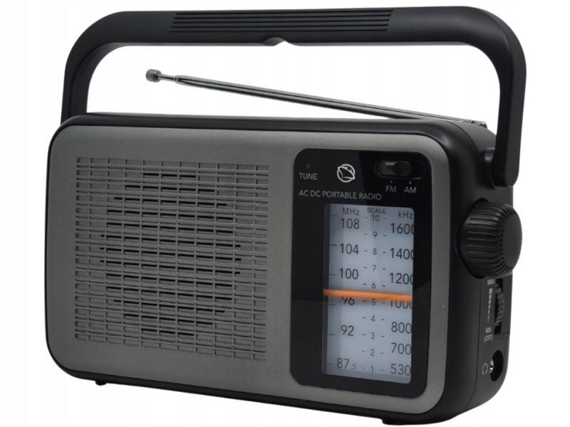 Radio MANTA San Remo MARDI919BK Analog Portable Black and Grey