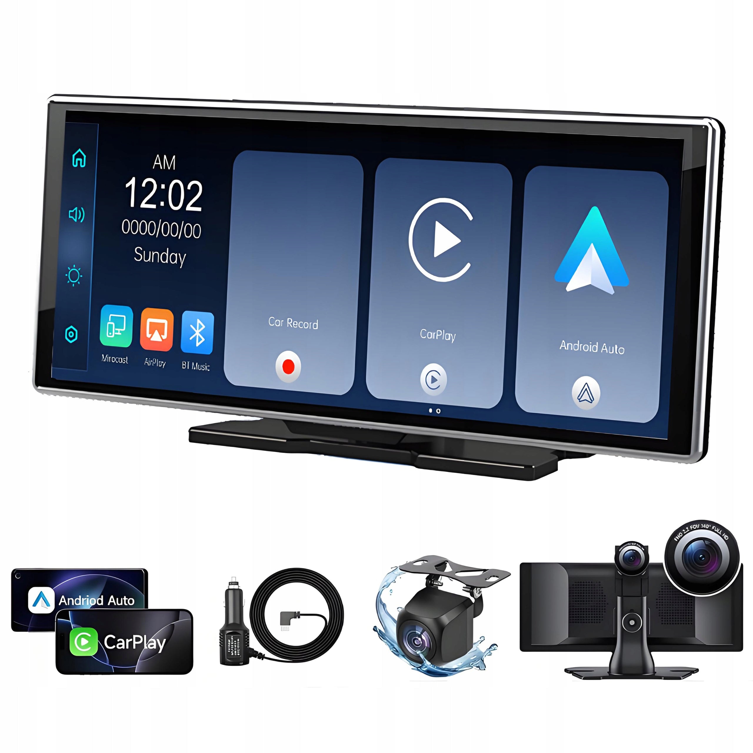 Radio Multimedia Station Carplay Android Auto Monitor 11,26" 2 Camera DVR Packaging status original