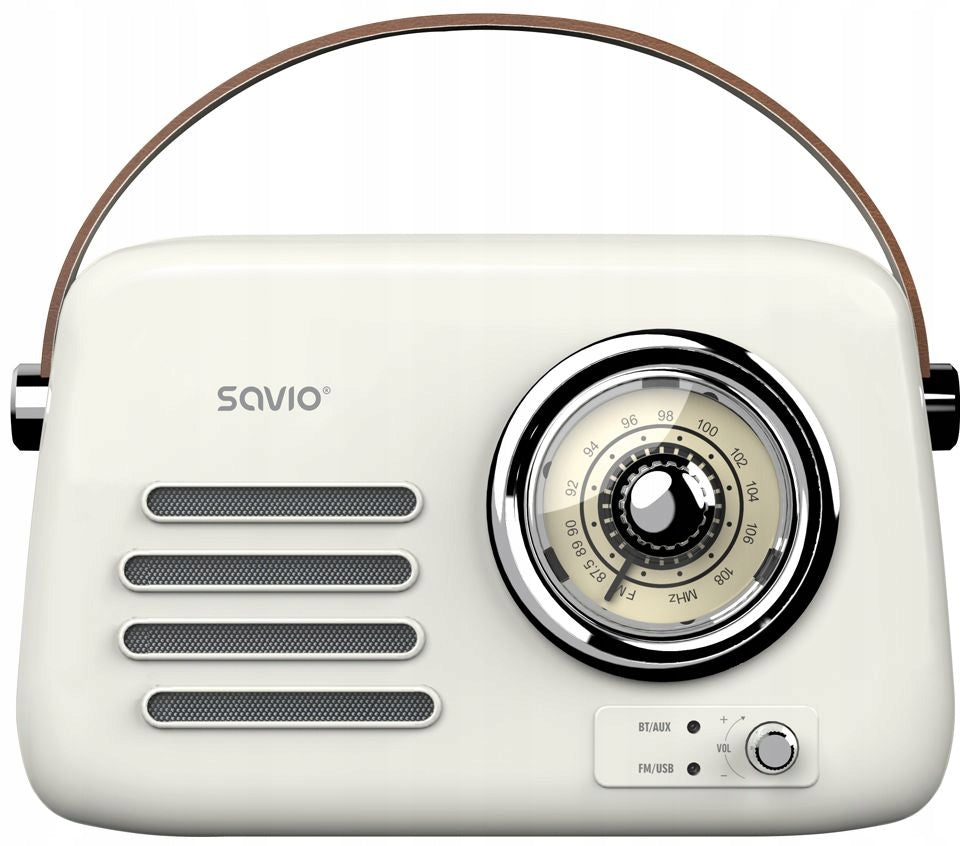 Radio Portable Wireless Savio FM Bluetooth Rechargeable Retro Vintage