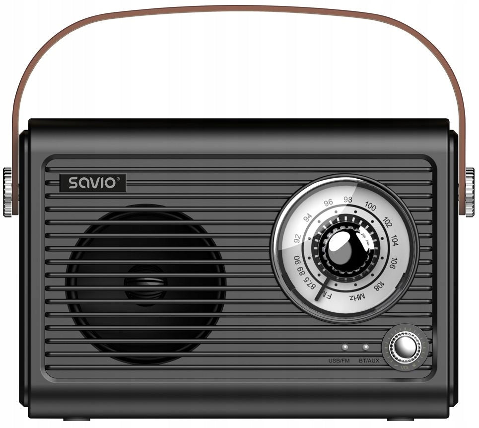 Radio Portable Wireless Savio FM Bluetooth Rechargeable Retro Vintage