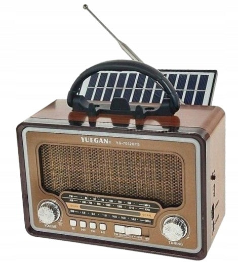 Radio Retro Bluetooth FM USB SD Solar – Speaker with Light Packaging status original