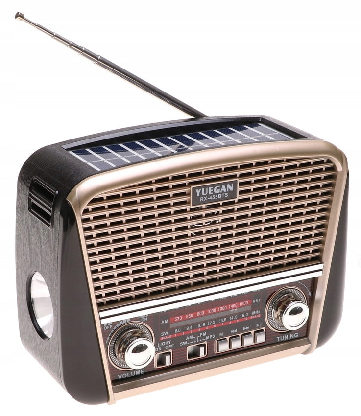 Radio Retro Kitchen SOLAR Bluetooth Speaker FLASHLIGHT Solar USB MP3 Manufacturer code JMD-4461