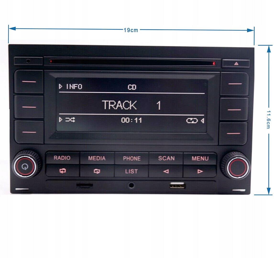 Radio samochodowe VW RCN210 Bluetooth CD USB SD dla Golf 4 polo Passat B5 6 Packaging status original