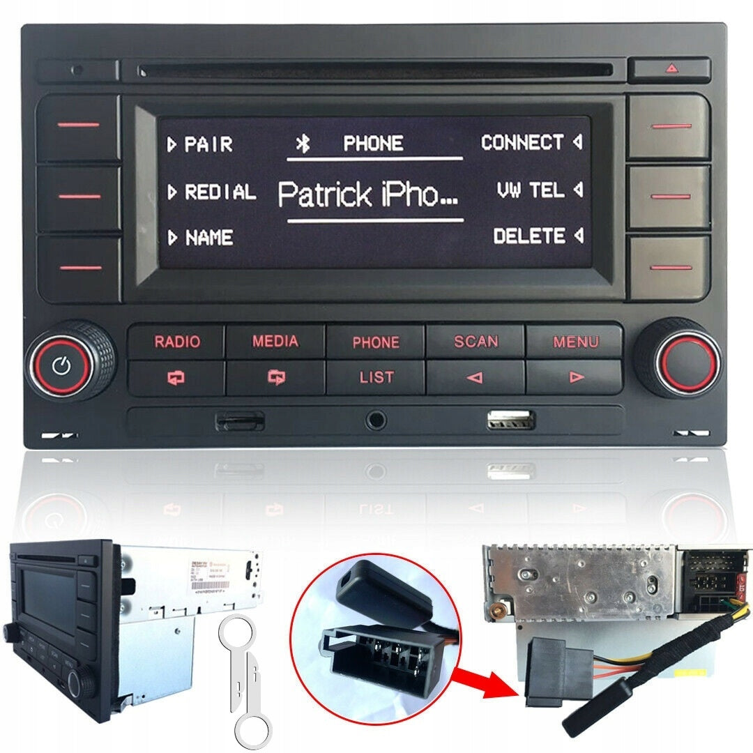 Radio samochodowe VW RCN210 Bluetooth CD USB SD dla Golf 4 polo Passat B5 6