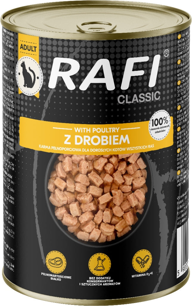 Rafi Cat Classic for Cat Pieces with Poultry in Sauce 415 g