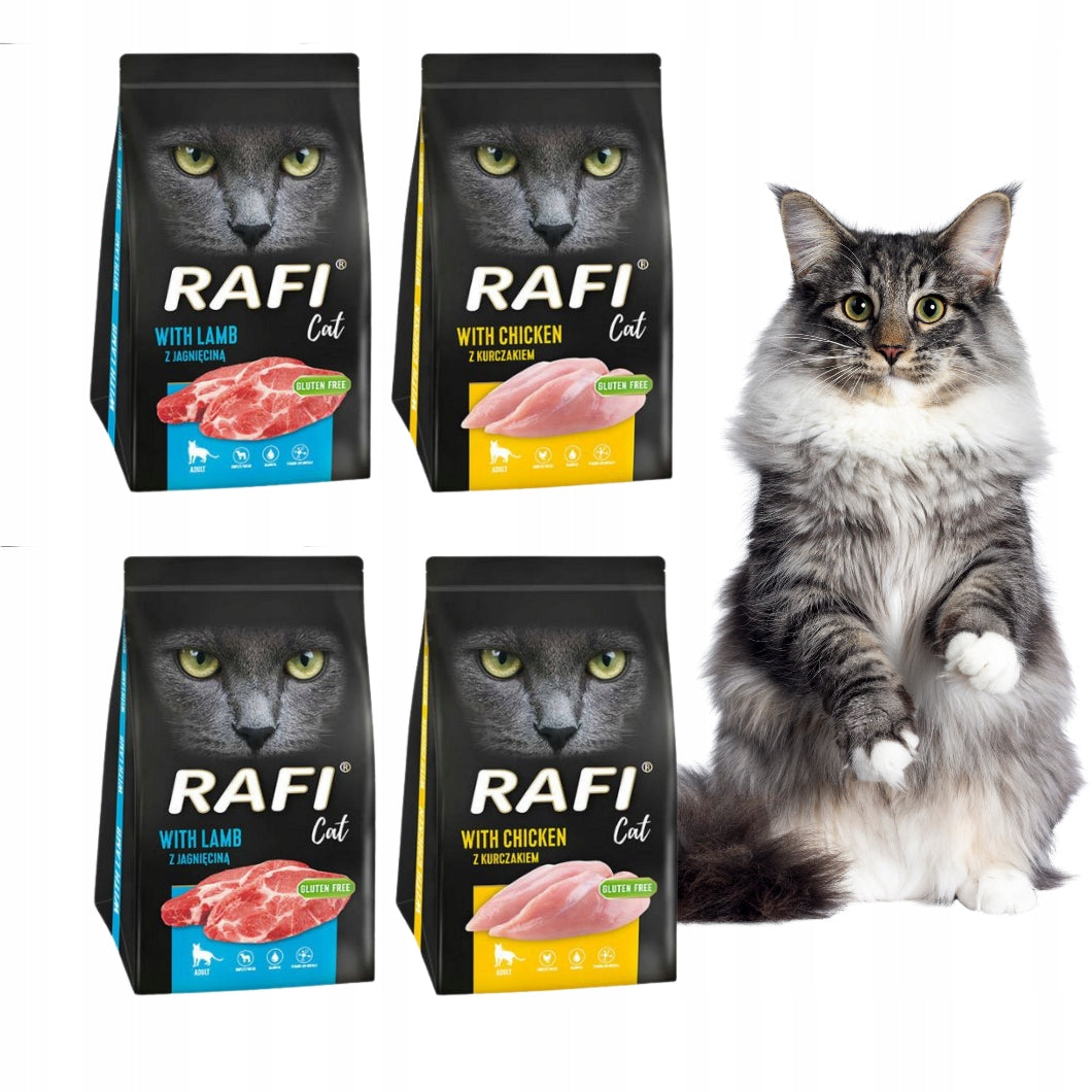 Rafi Cat TRIAL PACKAGE 4x1,5 kg dry food for adult cats MIX OF FLAVORS 6