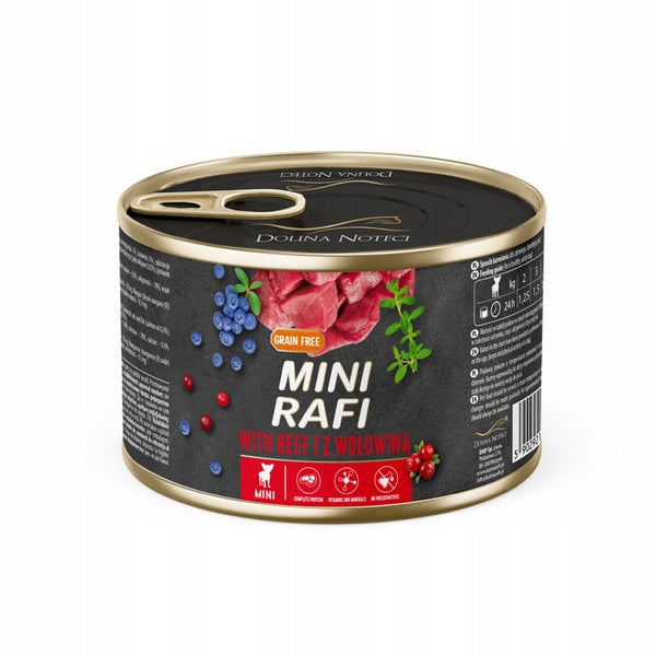 Rafi MINI Wet Dog Food with Beef 185 g Brand Rafi