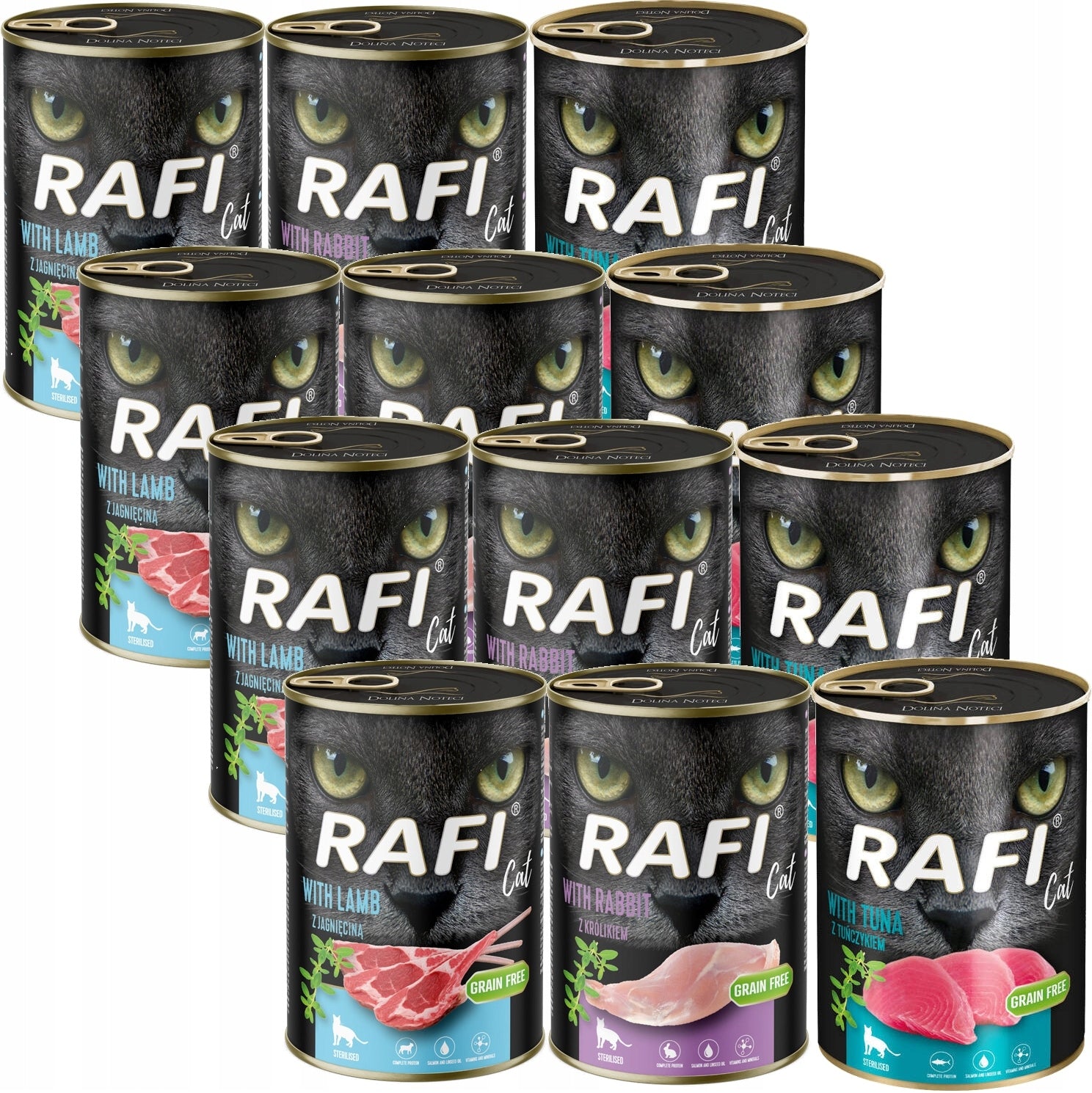 Rafi Wet Cat Food Cat Adult Mix Flavors 400 g x 12