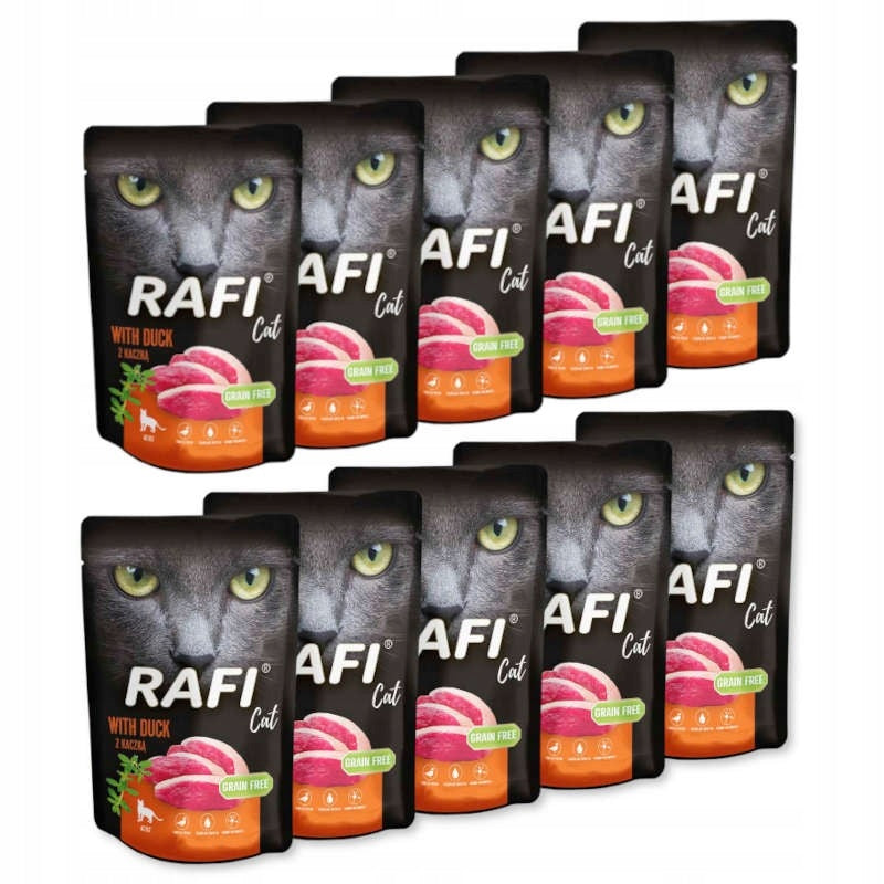 Rafi Wet Cat Food Rafi Cat Adult with Duck 100 g x 10