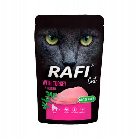Rafi Wet Cat Food Rafi Cat Adult with Turkey 100 g Brand Rafi