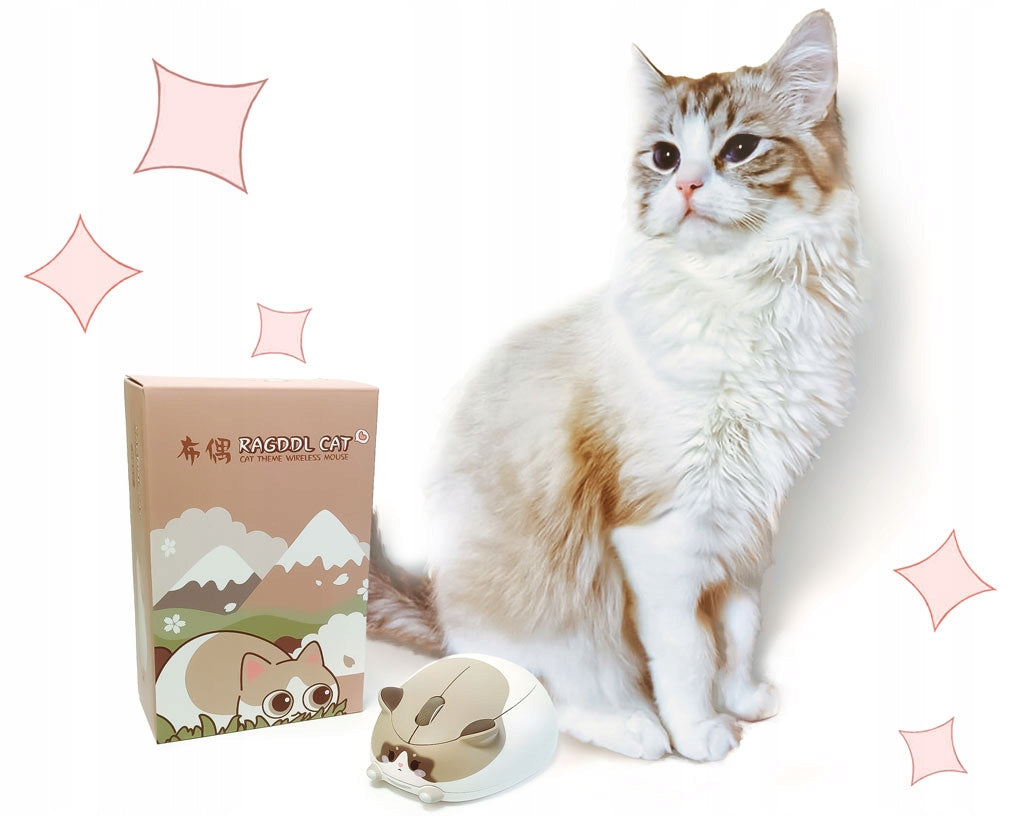 Ragdoll Cute Cat Mouse Wireless Birthday for Kitten Packaging status original