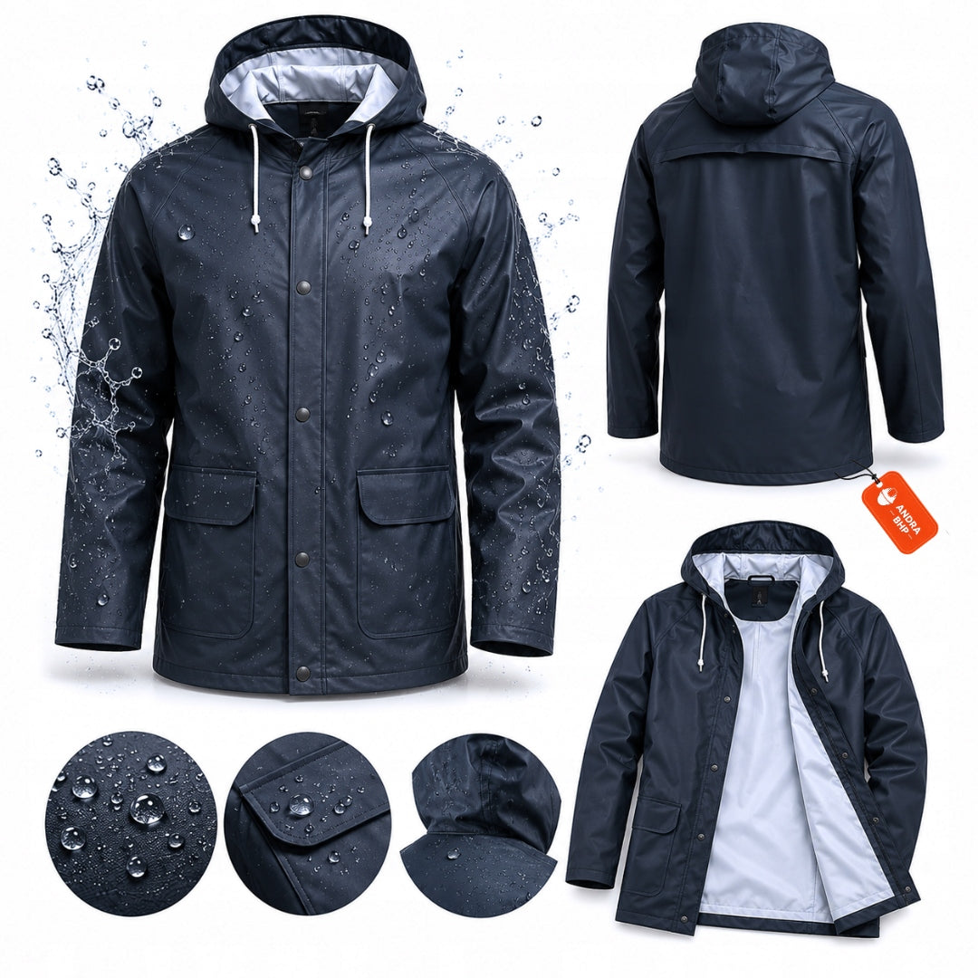 Rain jacket men's windbreaker jacket strong with hood PEVA