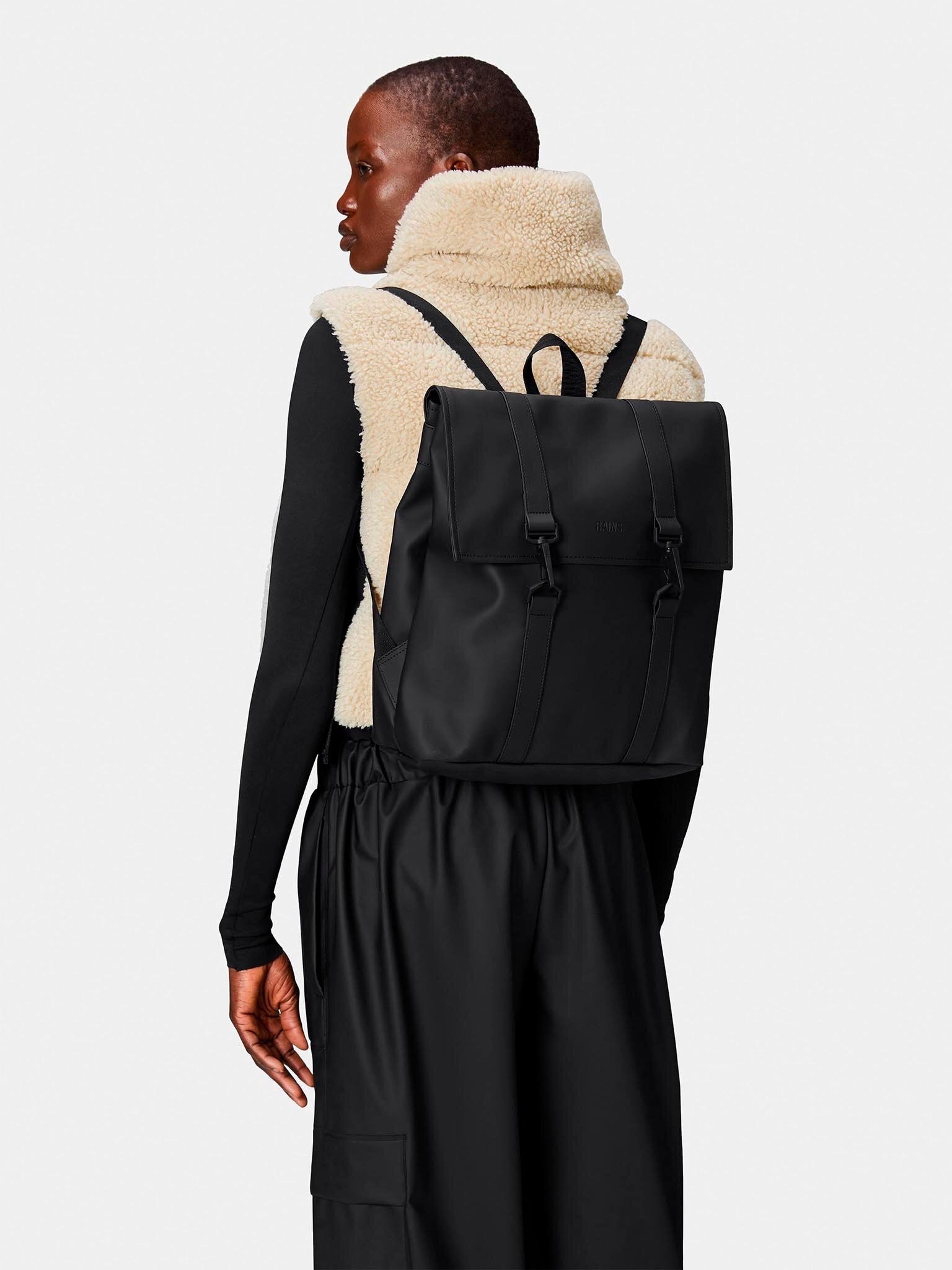 Rains Unisex Backpack RAINS-13310 BLACK Black