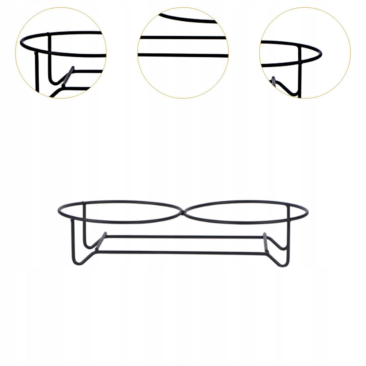 Raised Bowls Stand Small size Metal Supply Non Slip Space saving Easy to S Packaging status original