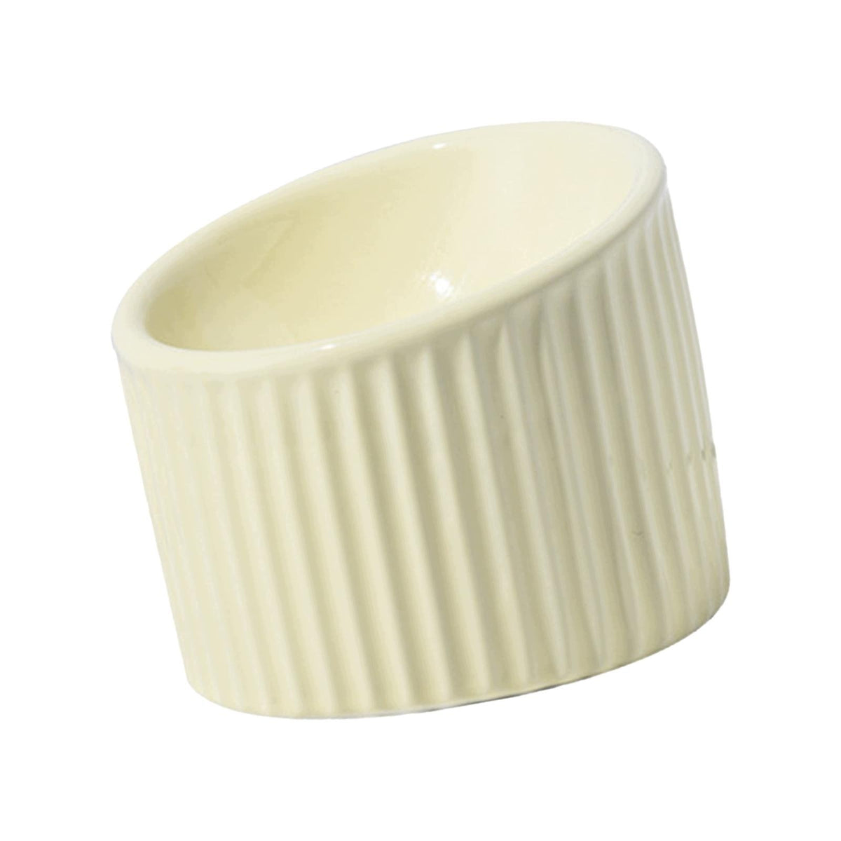 Raised Cat Bowl Protection Cervical Cat Dishes Pet Feeding Station Yellow
