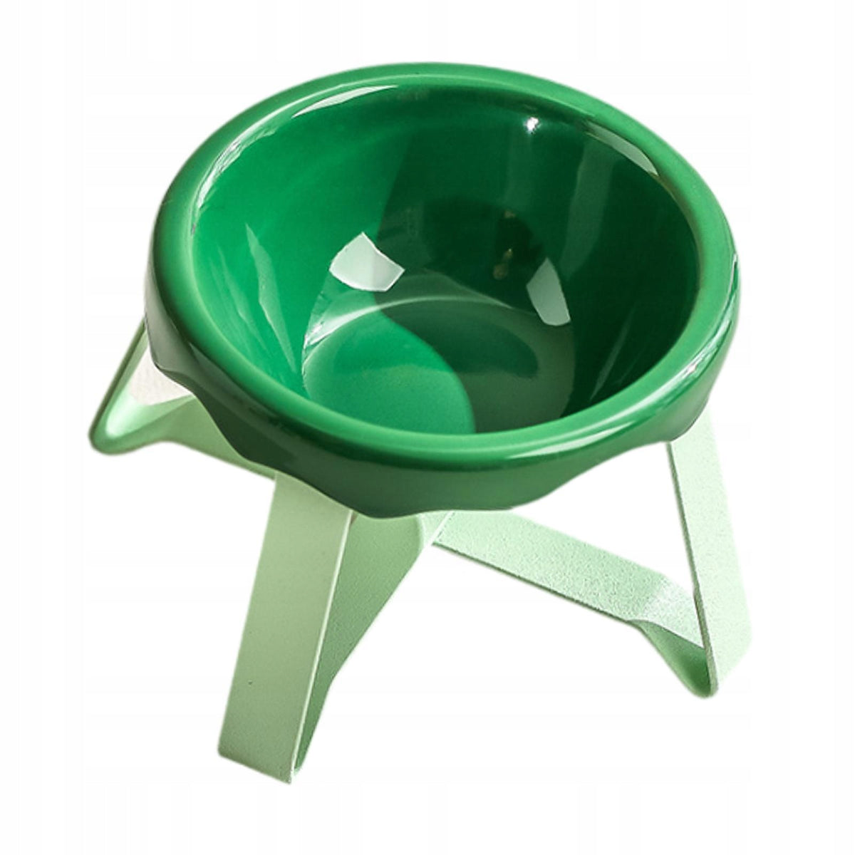 Raised Dogs Bowl Removable Water Dispenser Protect Pet Short version Green