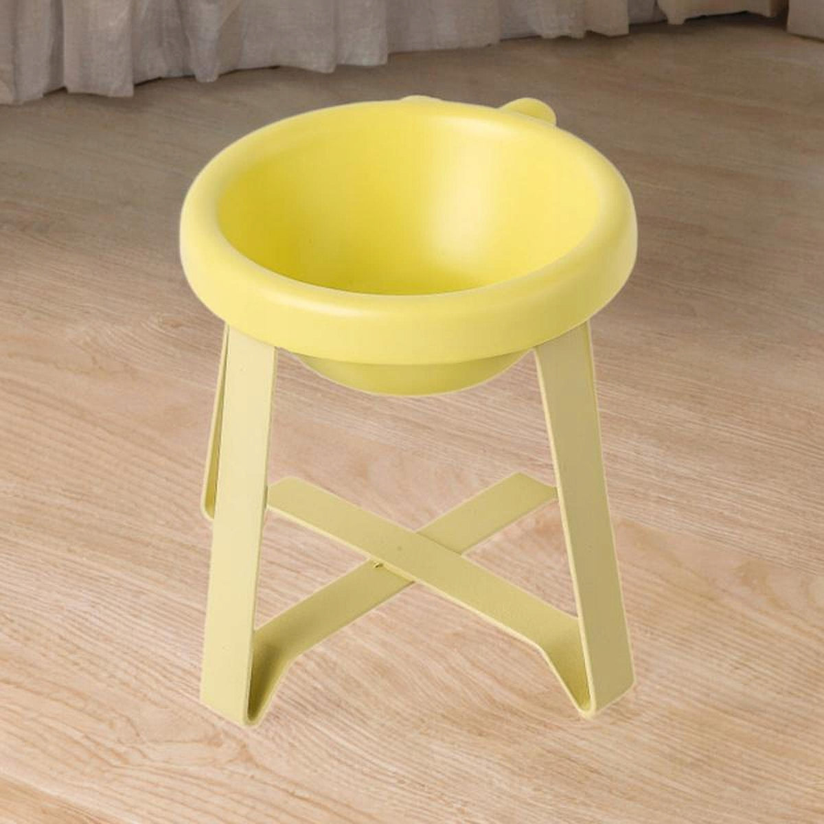 Raised Dogs Bowl Removable Water Dispenser Tall version Light Yellow
