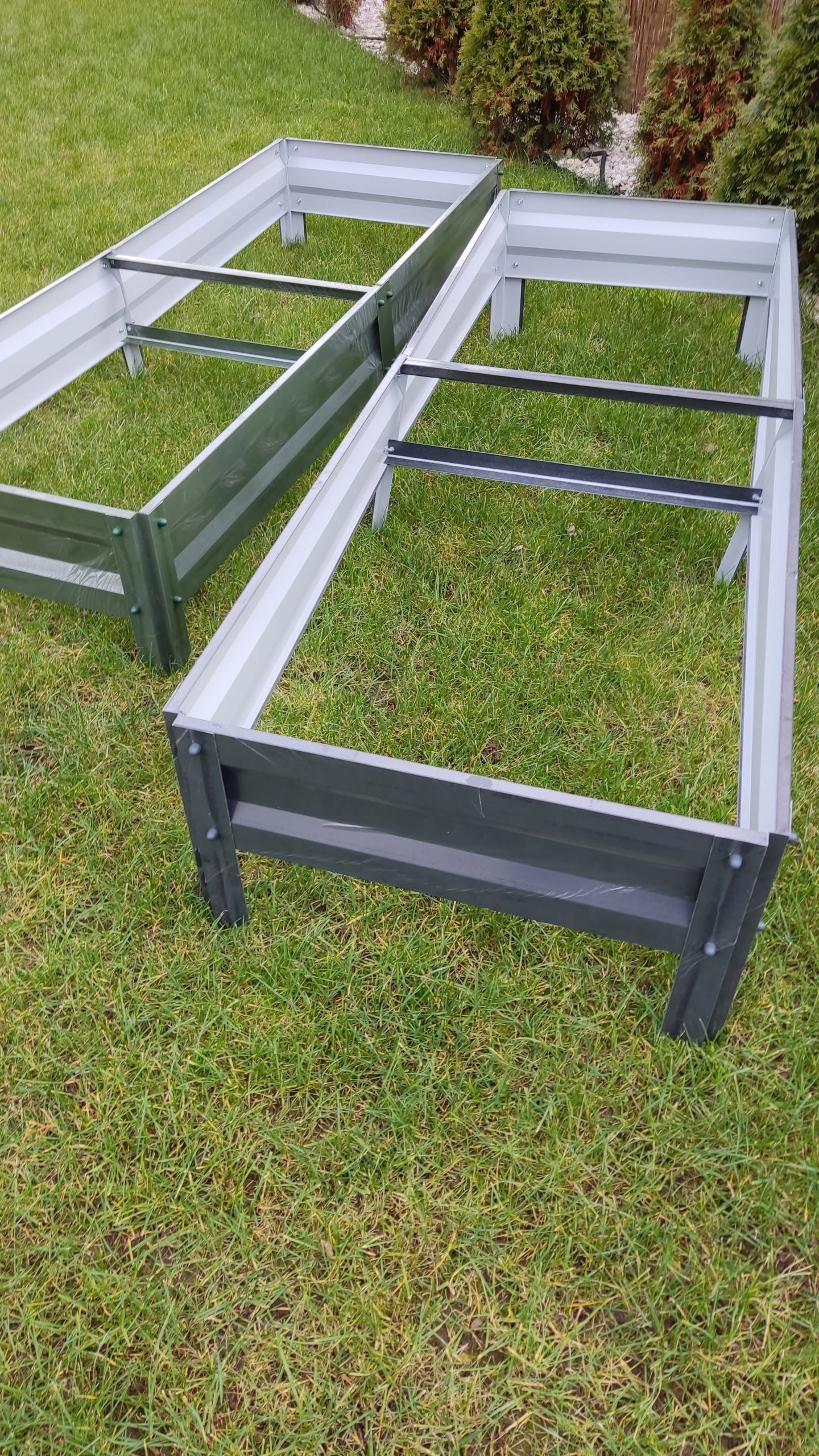 Raised vegetable bed 104x104cm height 20 cm steel Brand Doginamy