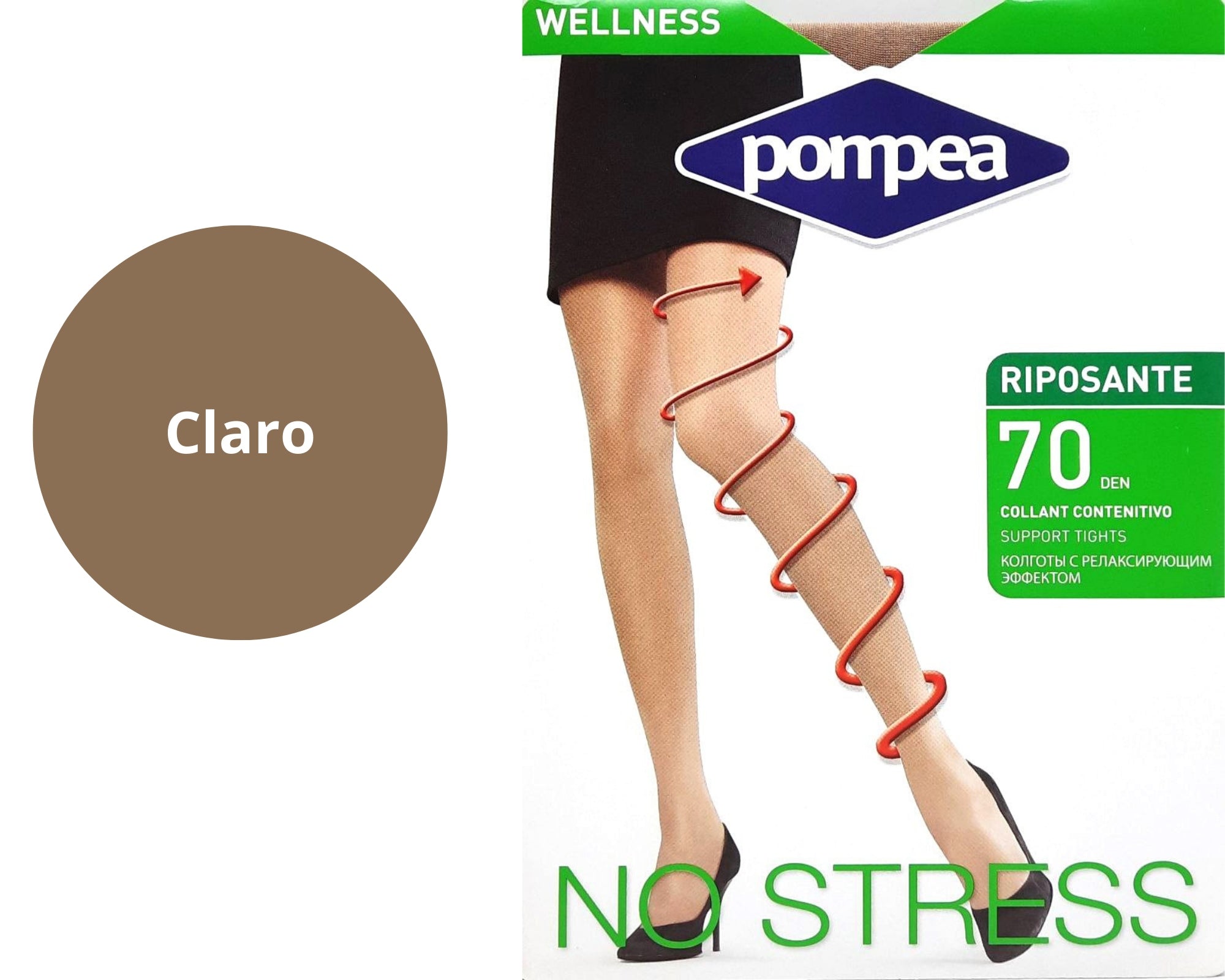 Pėdkelnės moterims Pompea Riposante Claro, 70 DEN