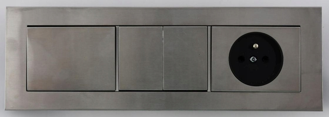 Einbaurahmen Vilma, 3 Plätze, Metallfarbe 