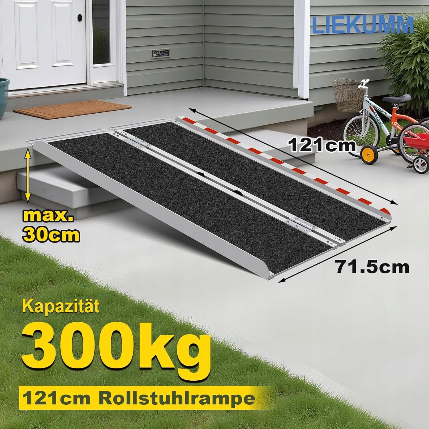 Ramp LIEKUMM 121cm 300kg aluminium folding with handle for trolleys Brand Liekumm