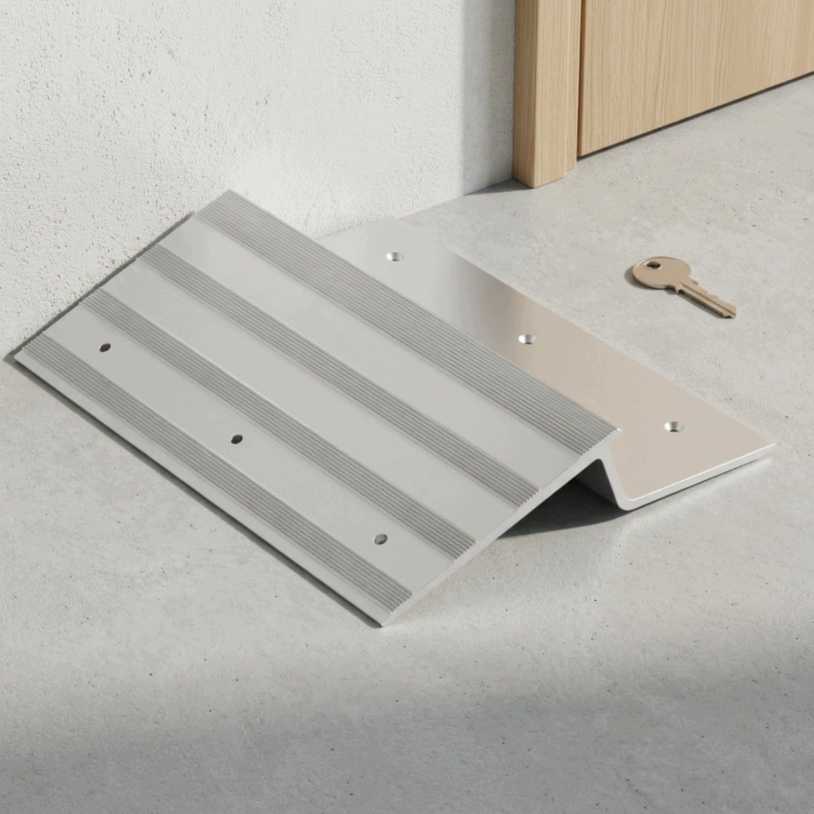 Ramp Plate Aluminum Transition Plate Slip-Resistant for Trailer, Workshop Brand no brand