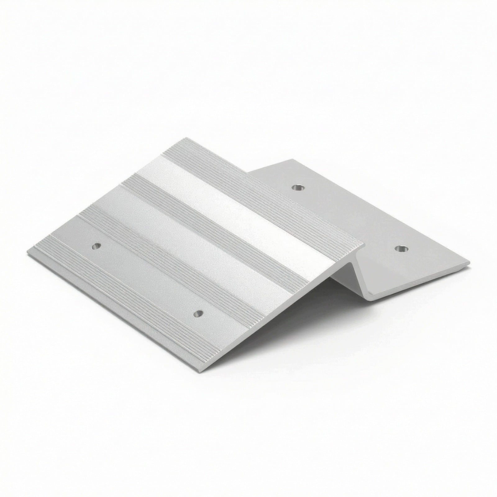 Ramp Plate Aluminum Transition Plate Slip-Resistant for Trailer, Workshop