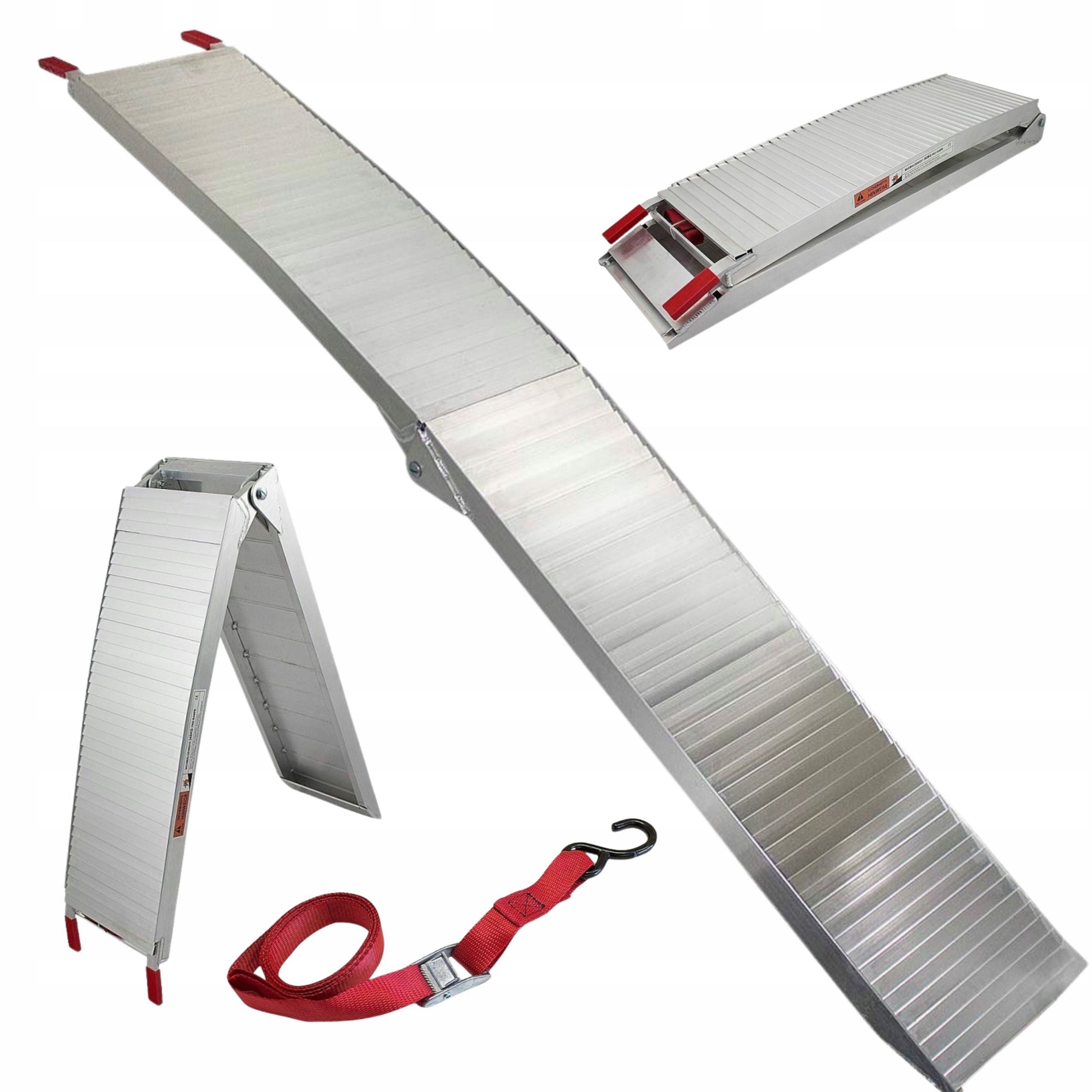 Rampa Overrun Folding Aluminum Driveway for Quad Motorcycle Lawn Mowers 340kg