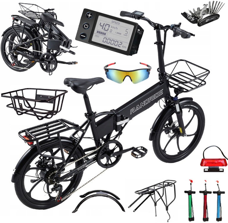Randride YA20 electric vehicle 500W 48V 12.8AH 40KM/H 60km 20” foldable