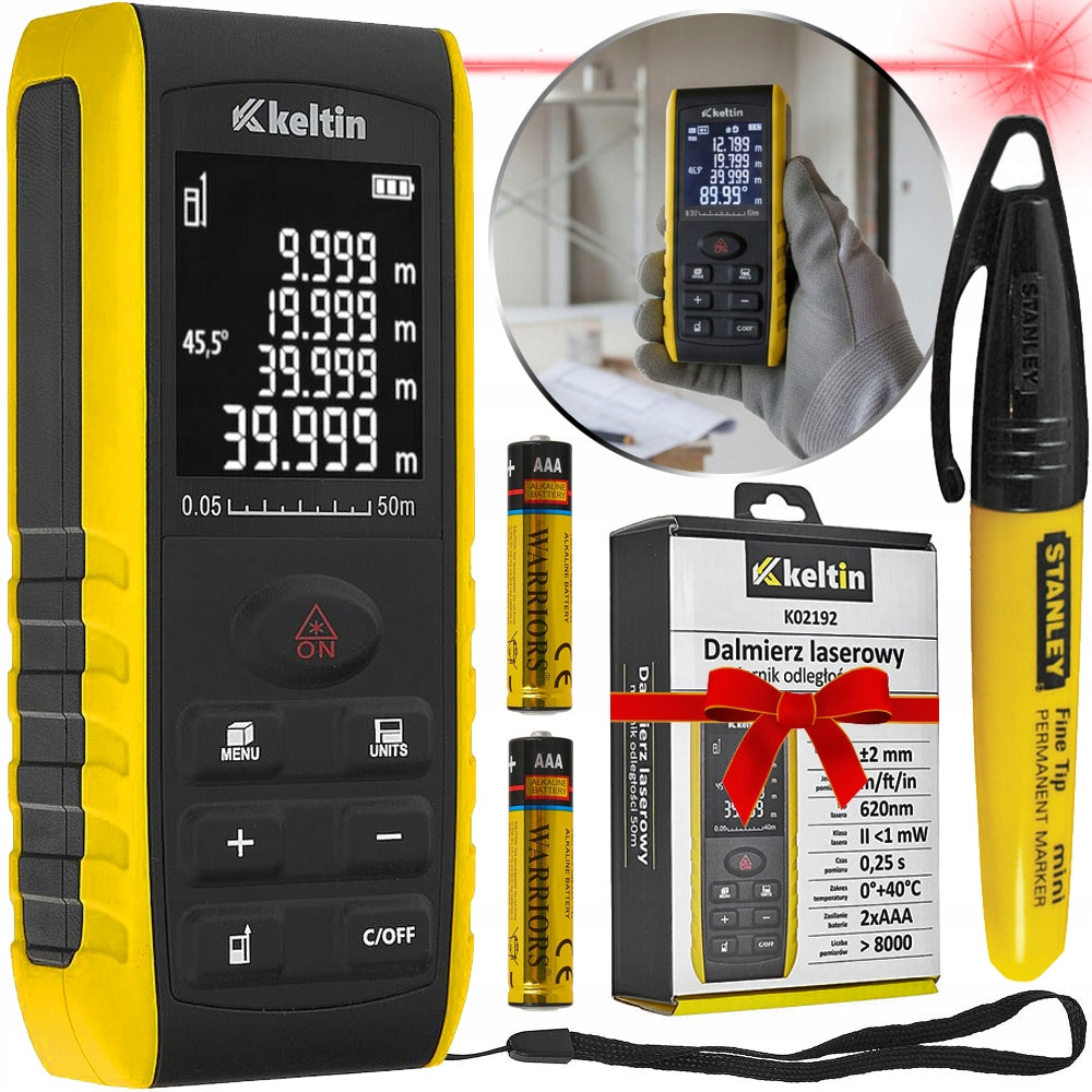 Rangefinder Laser Protractor Distance Meter Level 50m+Marker Stanley