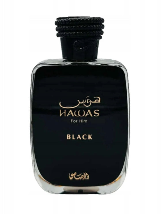 Rasasi Hawas Black 100ml EDP Perfumed Water Perfume For Men Packaging status original