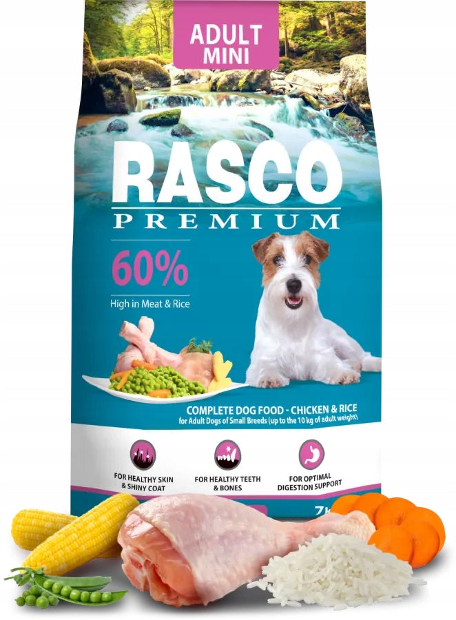Rasco Premium dry dog food RASCO ADULT MINI 7KG