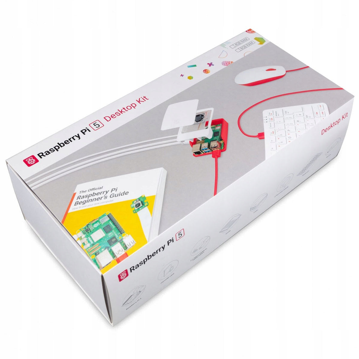 Raspberry Pi 5 Desktop Kit - set with case, keyboard and mouse