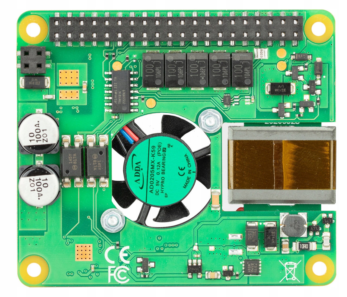 Raspberry Pi PoE+ HAT (R2) - Power over Ethernet overlay Batteries included no