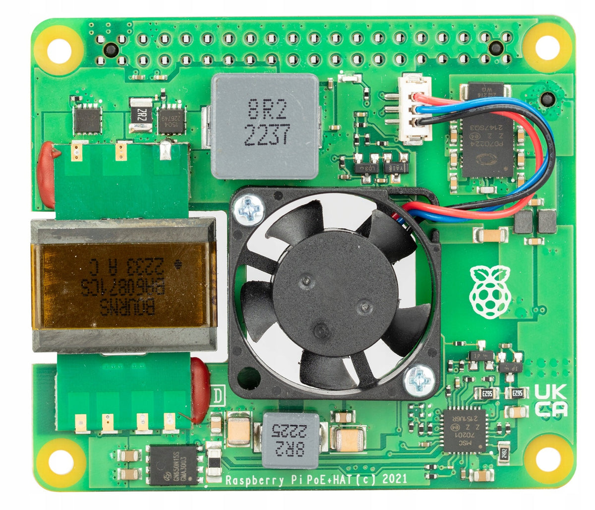 Raspberry Pi PoE+ HAT (R2) - Power over Ethernet overlay