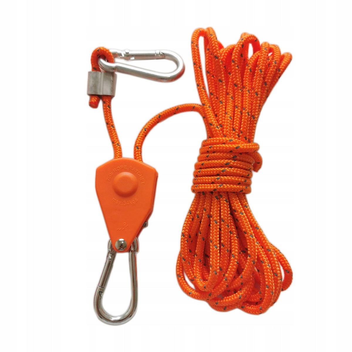 Ratchet Pulley Rope Hanger Tent Guy Ropes Fixed Buckle Pulley 4m Orange Brand no brand
