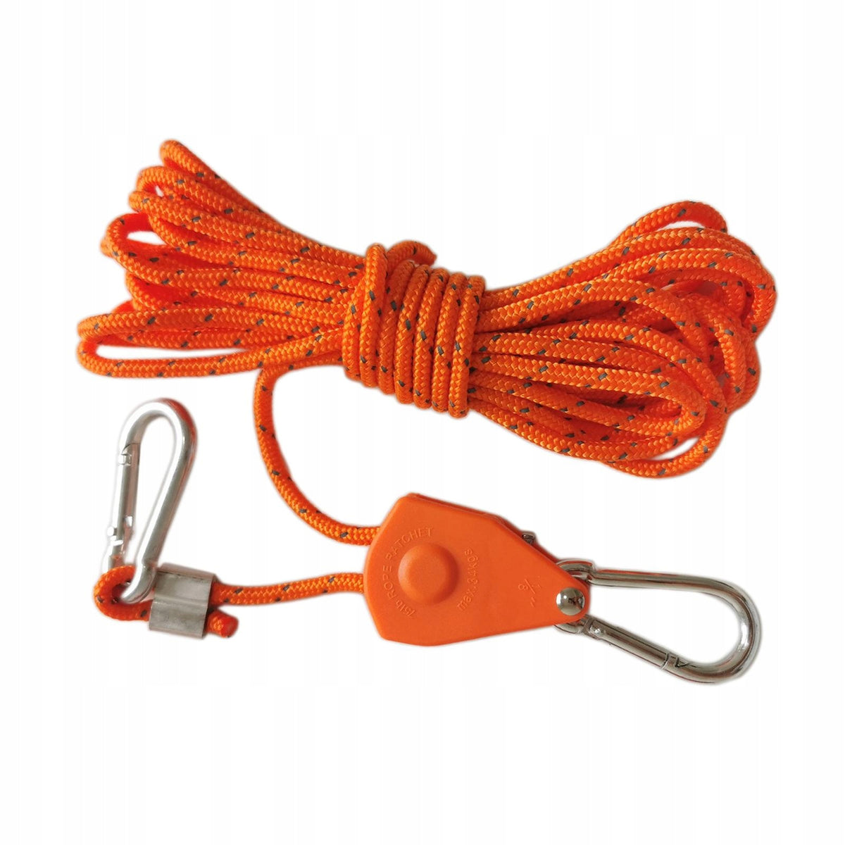 Ratchet Pulley Rope Hanger Tent Guy Ropes Fixed Buckle Pulley 4m Orange