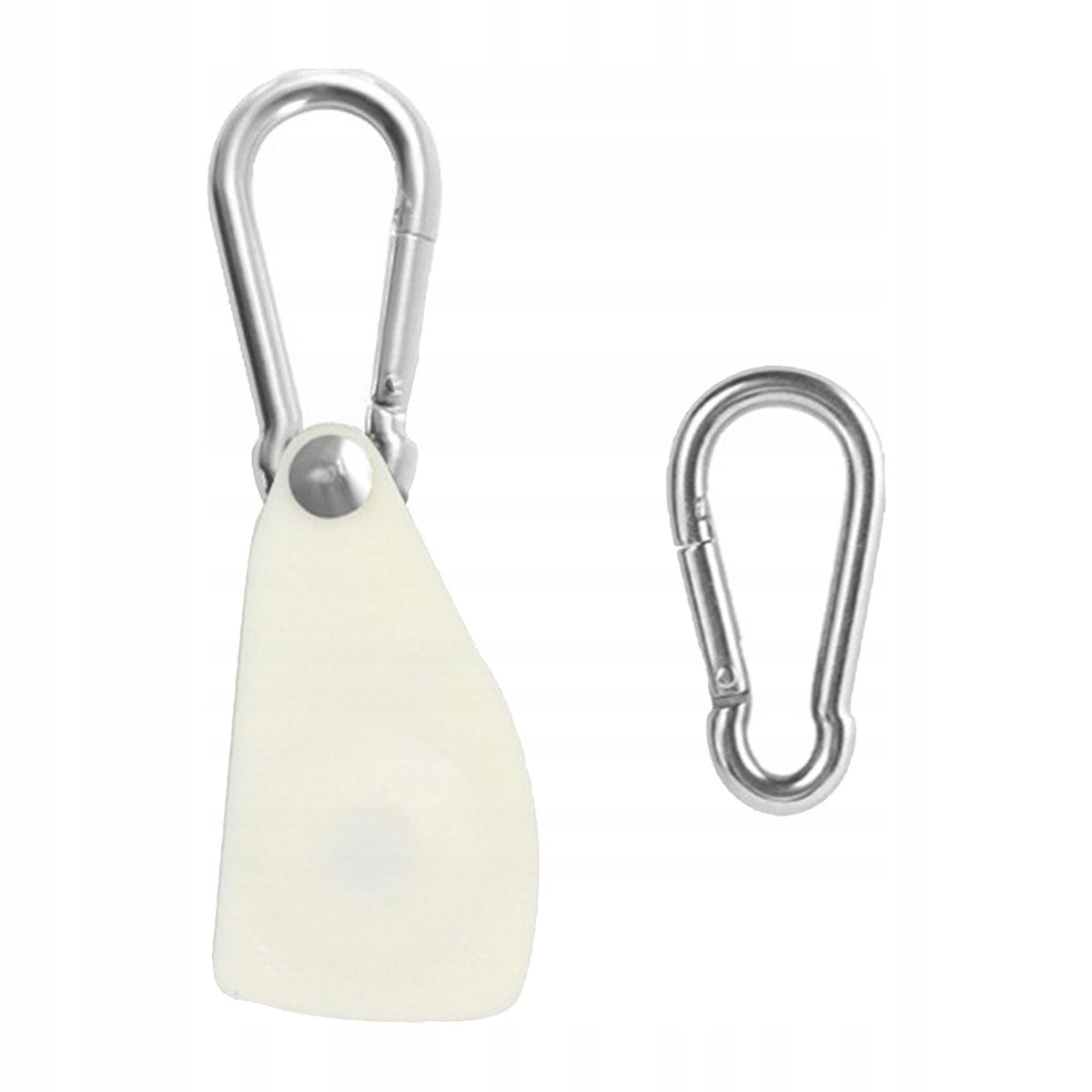 Ratchet Pulley System, Rope Tensioner Ratchet with Carabiner Hook, White