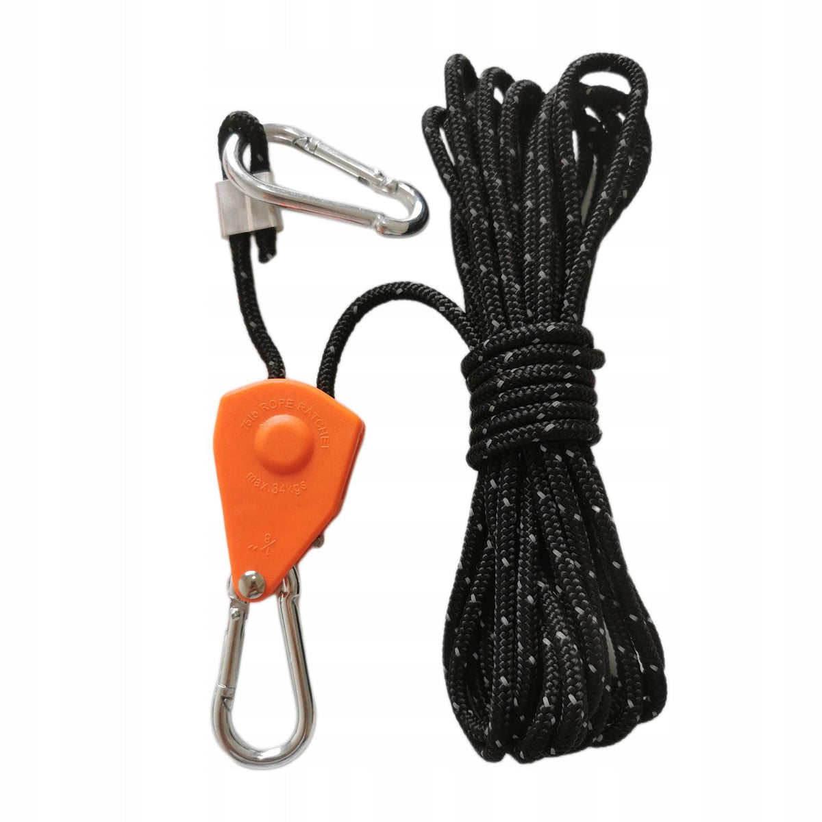 Ratchet Rope Hanger Reinforced Gear Bungee Cord Secure Wind Rope 4m Black Brand no brand
