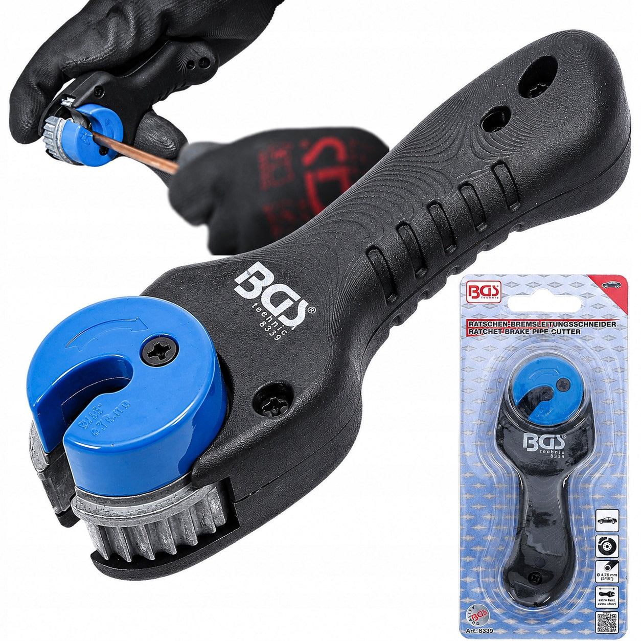Ratchet cutter adjustable for brake lines 4,75 mm BGS-DE