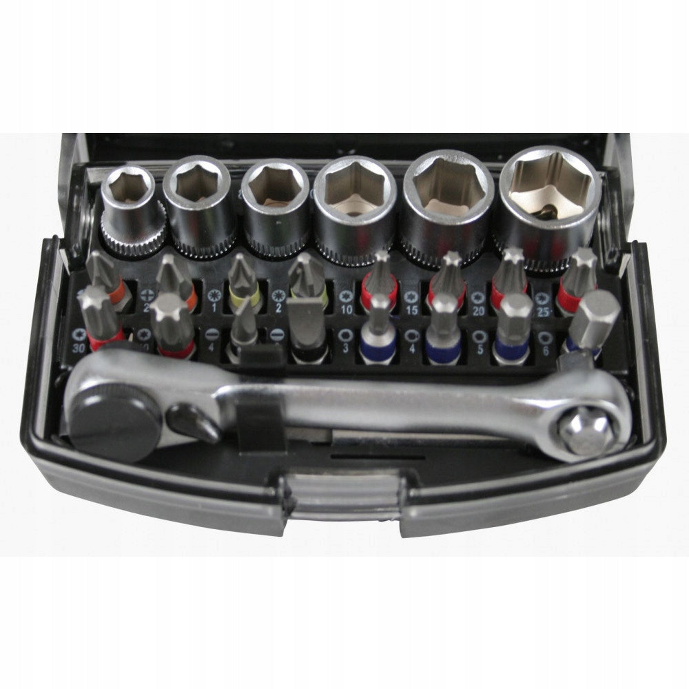 Ratchet set + cap bits 24 el. BENSON Manufacturer code 009275