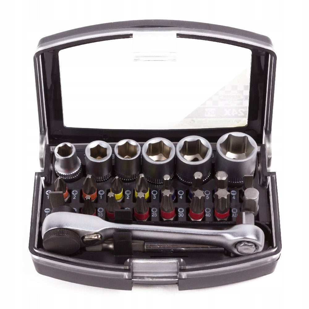 Ratchet set + cap bits 24 el. BENSON