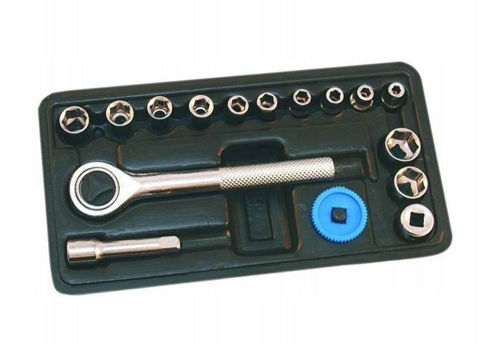 Ratchet socket wrench set, 16 pieces, 1/4" ratchet