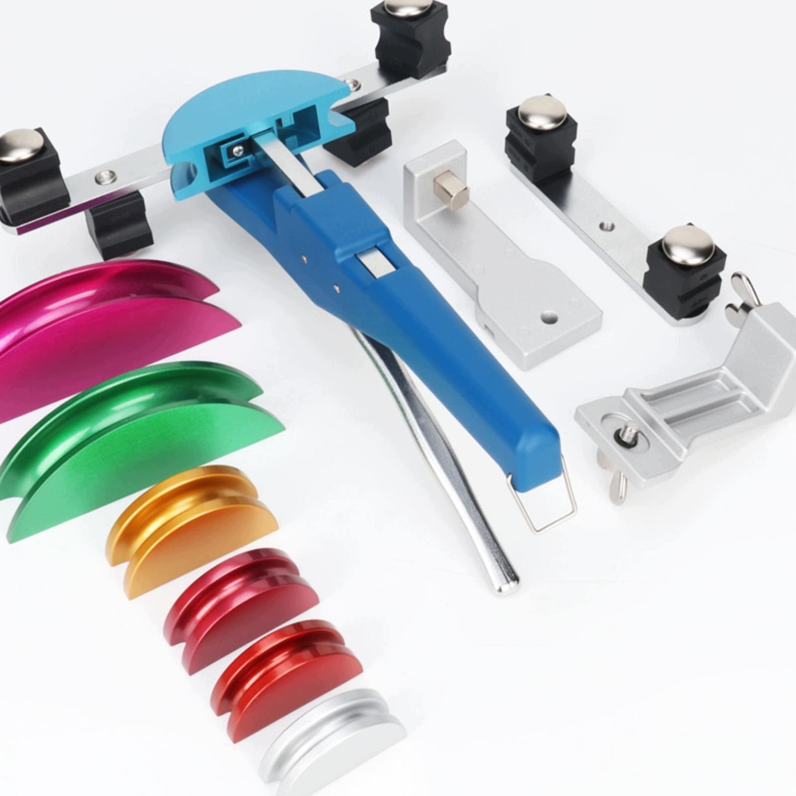 Ratcheting Pipe Tube Bender Set Premium Heavy Duty Sturdy Compact Ergonomic Packaging status original