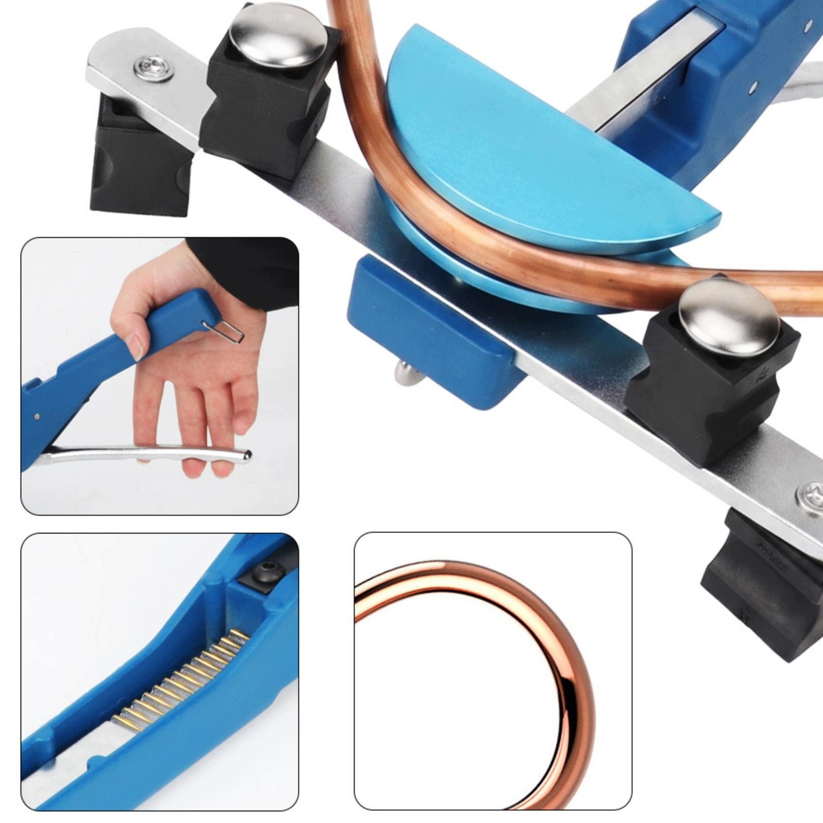 Ratcheting Pipe Tube Bender Set Tube Cut Metal Portable Reamer Sturdy Packaging status original