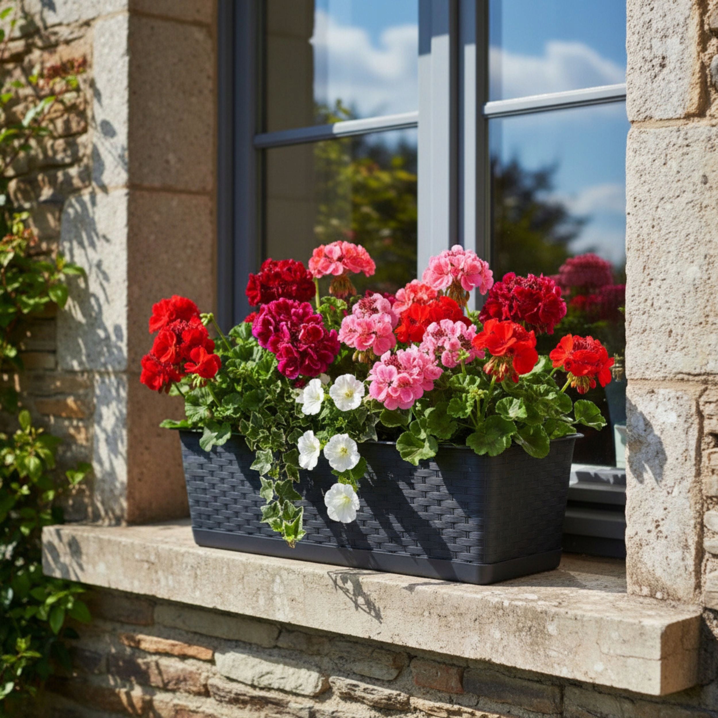 Ratolla balcony box with stand ISR500P Rectangular flower pot Product width 17 cm
