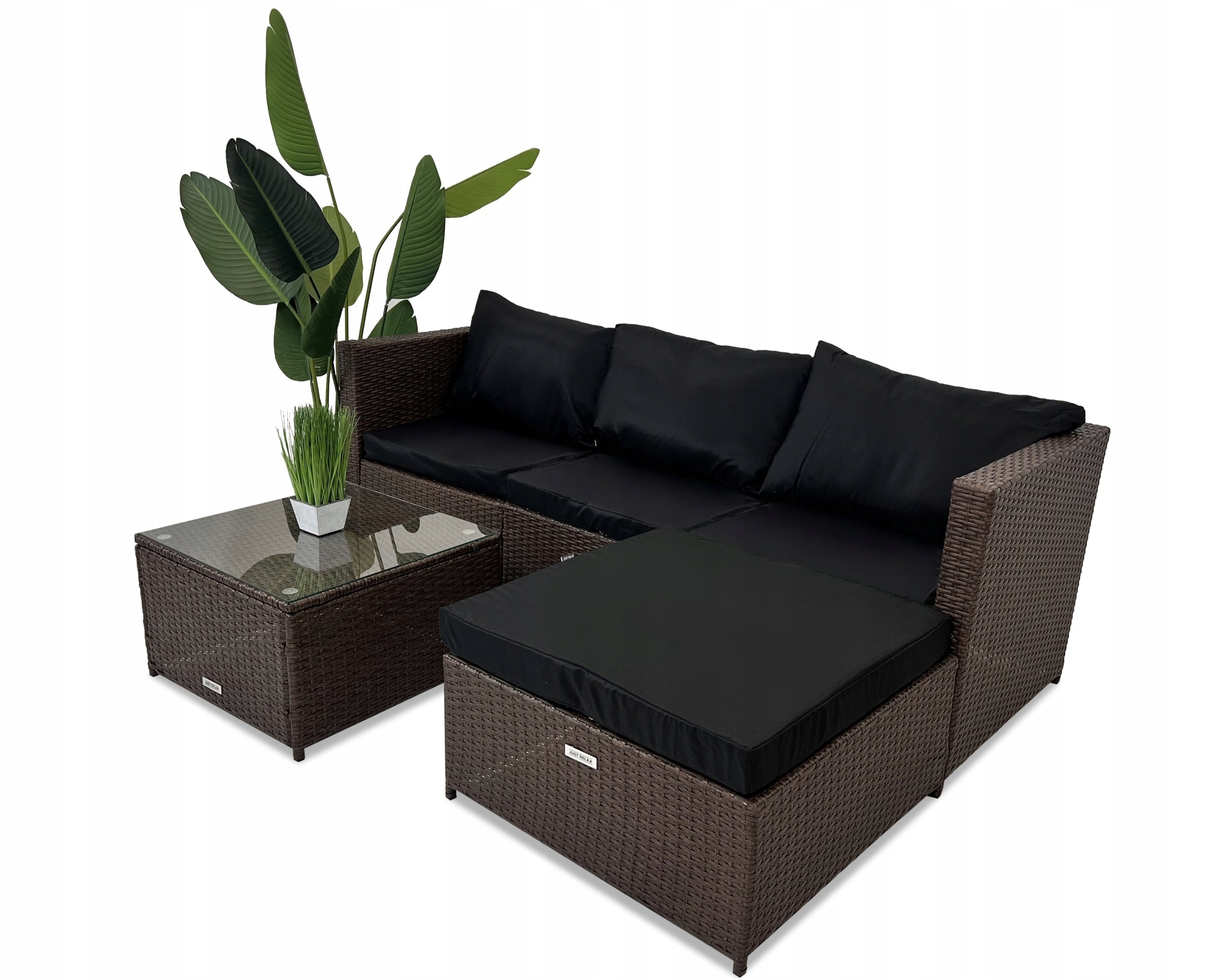 Rattan Garden Furniture Set SOFA CORNER Left/Right BROWN Manufacturer Just Relax